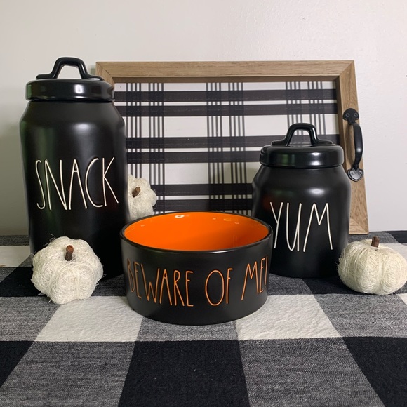 NWT🖤 Rae Dunn Black “Snack” Canister with Lid - Picture 7 of 8